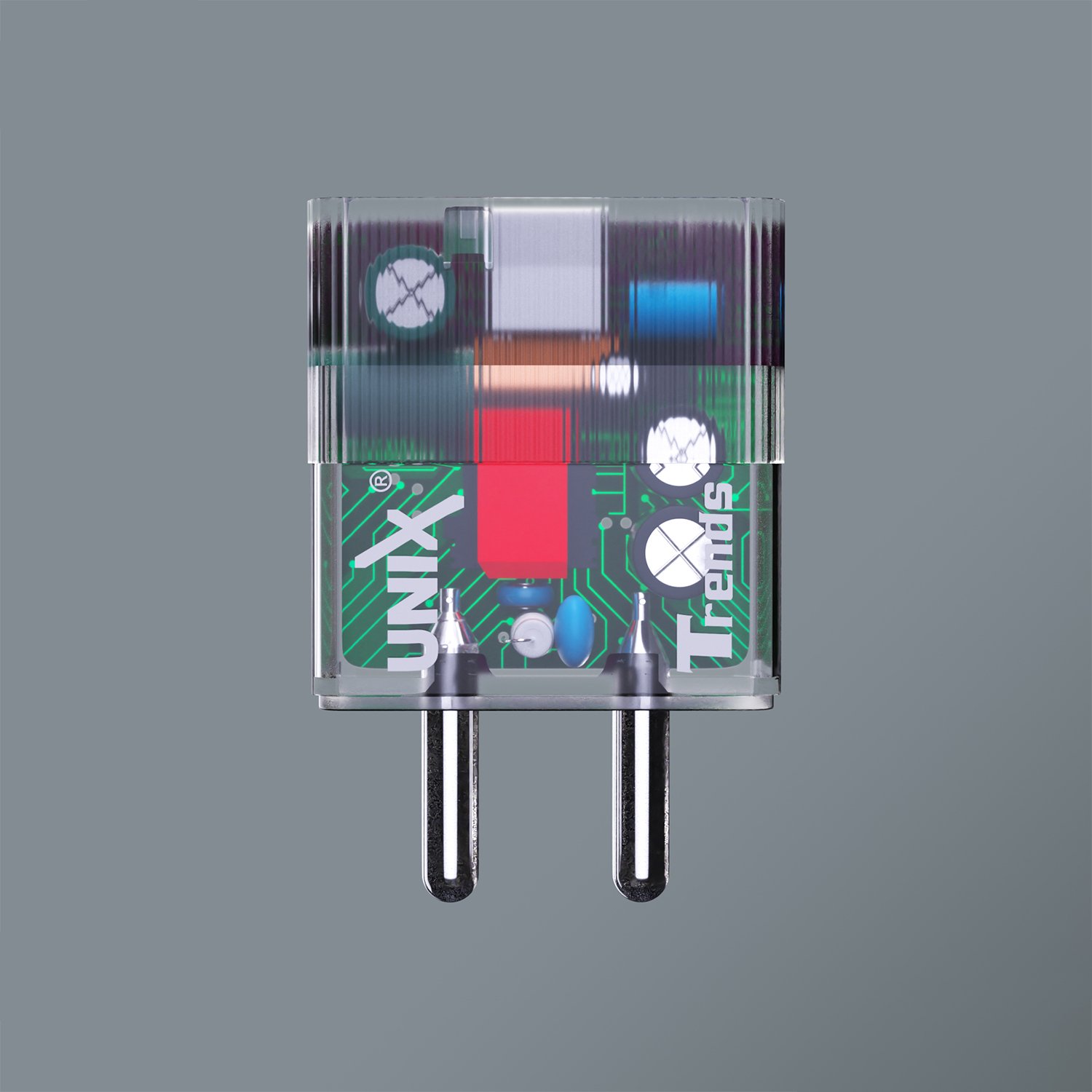 01-33.jpg UNIX UX-111 TRENDS 30W Power Quick Charge 3.0 Wall Charger - Image 1