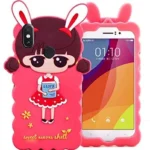 3D Girl Kitty Soft Rubber Back case Cover