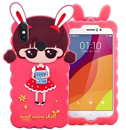 3D Girl Kitty Soft Rubber Back case Cover