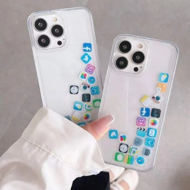 Iphone-Social-Media-Icons-Moving-Glitter-Liquid-Silicone-Case.webp Iphone Social Media Icons Moving Liquid Silicone Glitter Case - Image 1
