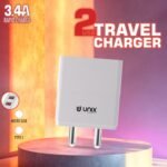 UNIX UX-107 25W Dual USB Travel Charger Adapter - Image 4