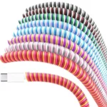 Spiral Cable Protector with Shiny Metallic